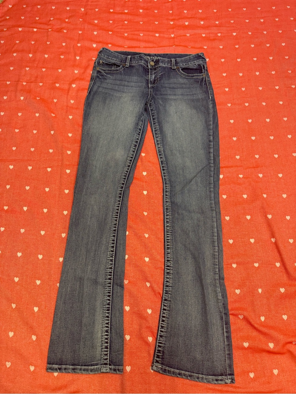 Maurices Women's Blue Flare Jeans - Faded Indigo Wash